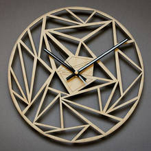 Nordic Wooden Wall Clock Modern Design Creative 3D Hanging Clocks Unique Design Wall Watch Handmade Art Home Decor 12 inch 2024 - buy cheap