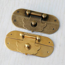 Retro 10PCS 68*29mm Antique Brass Hasps Catch Latches Lock for Jewelry Chest Box Suitcase Buckle Clip Clasp  Decorative Hardware 2024 - buy cheap