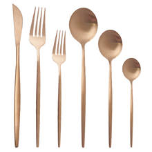36Pcs Stainless Steel Cutlery Set Knives Dessert Forks Dessert Spoons Tableware Rose Gold Dinnerware Set Kitchen Silverware Set 2024 - buy cheap