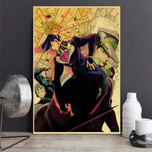 Poster retrô de jojo's bizarre adventure, poster de ação, anime, arte para a parede, decoração para sala de estar, bar, café 2024 - compre barato