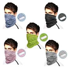 Unisex Seamless Bandana Face Mask Scarf with Filter Pocket Dustproof Neck Gaiter F3MD 2024 - buy cheap