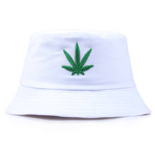 Кленовый лист вышитый Рыбак Панама шляпа летняя уличная Swag Боб козырек Кепка с покрывалом Плавательная шапочка модная пара хлопок шляпы 2024 - купить недорого