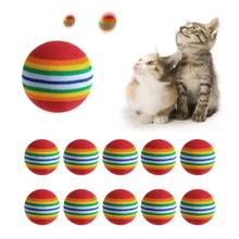 Bola de brinquedo para gato, 3.5cm, suprimentos para gato, brinquedo interativo de mastigar, chocalho de brinquedo, bola de eva para treinamento de gatos de estimação, 20 peças 2024 - compre barato