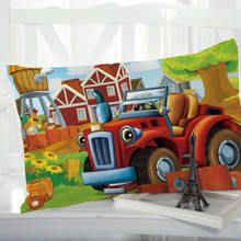 Fronha de travesseiro para crianças, capa de travesseiro com estampa 3d 50x70 para crianças, carro e bebê, 1 peça 2024 - compre barato