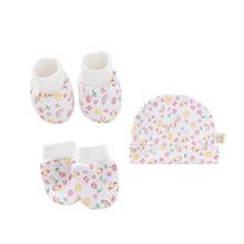 Baby Cartoon Anti-scratch Gloves Hat Foot Cover Set Handguard Cotton Mittens Beanie Cap Socks Kit for Infant Newborn  enfant 2024 - buy cheap