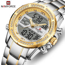 Men Watch NAVIFORCE Top Brand Fashion Analog Digital Dual Display Wristwatch Stainless Steel Waterproof Clock Relogio Masculino 2024 - buy cheap