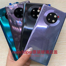 100% Оригинальная крышка батареи для Huawei Mate 30pro LIO-AN00 Задняя стеклянная крышка для двери задняя крышка чехол с оправа объектива камеры 2024 - купить недорого