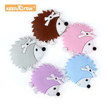 Keep&Grow 1pc Hedgehog Silicone Teether Animal Cartoon Baby teething Necklace Chew Charms Baby Products Toddler Toys 2024 - buy cheap