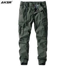 Men's Casual Cargo Joggers Pants Cotton Military Joggers Pants Men Streetwear Sweatpants Drawstring Wasit Harem Pants Plus Size 2024 - buy cheap