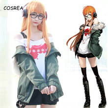 Anime Persona 5 Futaba Sakura Cosplay Costumes Top Pants Accessories Full Set Synthetic Hair Wig Boots Shoes Halloween Carnival 2024 - compra barato