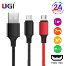 UGI 2A Fast Charging Cable Micro USB USB C Type C Cable For Tablet Data Sync 0.5M 1M 2M 3M Braided Nylon Cord Black Red 2024 - buy cheap