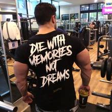 2019 New Men t shirt gyms Fitness Bodybuilding Slim Cotton Shirts Short Sleeve workout male sporting Tee Tops clothing camiseta 2024 - buy cheap