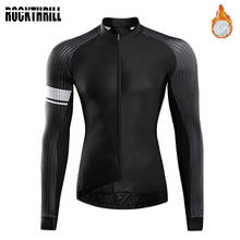 Winter Warm Up Cycling Jacket MTB Thermal Fleece Long Men Jersey Black Clothing Mountain PRO Outdoor Road bicycle Windproof Wear 2024 - buy cheap