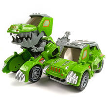 Carro de brinquedo dinossauro deform, carro mágico de brinquedo infantil com som elétrico deformável 2024 - compre barato