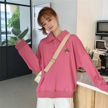 Women's Sweatshirts Japanese Harajuku Ulzzang Bear Embroidered Long Sleeve Sweatshirt Female Korean Kawaii Clothing For Women 2024 - buy cheap