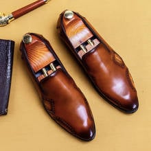 Zapatos formales de cuero genuino para hombre, calzado de vestir informal para oficina y boda, de lujo, para primavera y verano 2024 - compra barato