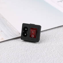 Interruptor rocker vermelho fonte fonte de entrada fusível soquete de energia interruptor conector plugue 250v ac