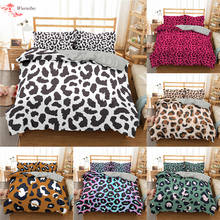 Homesky Leopard Print Bedding Set Comforter Sets with Pillowcase Bedding Set Home Textiles Queen king Size Duvet Cover 2024 - buy cheap