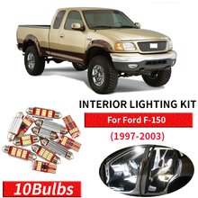 Paquete de luces interiores de coche, Kit de luces led blancas Canbus para Ford F-150, 1997, 1998, 1999, 2000, 2001, 2002, 2003, 10 Uds. 2024 - compra barato