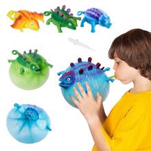 For Childre Kids Toys Inflatable Vent Smash Toy Dinosaur Ball Blowing Animal Water Squeeze Funny Balloon Boys Novelty Party Toys 2024 - buy cheap