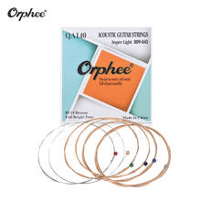 Orphee QA180 Acústico Folk Guitar Cordas 6 pçs/set (.013-.054) Núcleo De Aço Hexagonal 85/ 15 Bronze Ferida Fio de Média Tensão 2024 - compre barato