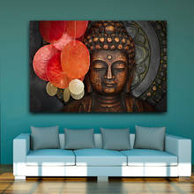 Buddha Statue Posters and Prints Oil Canvas Painting Scandinavian Cuadros Buddhist Abstract Wall Art Pictures for Living Room 2024 - buy cheap