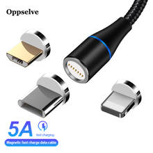 Oppabs magnético micro usb tipo c cabo do telefone móvel de carregamento rápido cabo usb para o iphone 12 mini pro max carregador magnético fio 2024 - compre barato