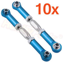 10Pairs HSP 1/10 Upgrade Parts 106017 106617 Front Rear Servo Link Aluminum Steering Linkage For RC Car Buggy Warhead 94106 2024 - buy cheap