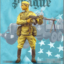 Artilheiro de máquina soviética, modelo de resina soldado, gk, tema militar ii de guerra mundial, não montado e sem pintura, 1/35 2024 - compre barato