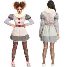 Women's Killer Clown Costume Ladies Carnival Party Halloween Cosplay Circus Clown Costumes Stage Performance Clown Dress Up Sexy 2024 - buy cheap