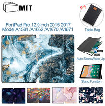 MTT-funda de piel sintética con tapa y soporte para iPad Pro, cubierta para tableta de 12,9 pulgadas, 1ª y 2ª generación, 2015, 2017, A1584, A1670, A1652, A1671 2024 - compra barato