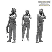 1/35 kits de modelo de resina figura soldado de beleza cabeça automática montada 2024 - compre barato