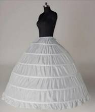 Wedding Accessories Petticoat Vestido Longo Ball Gown Crinoline Underskirt 6 Hoops Skirt Petticoats In Stock 2022 2024 - buy cheap