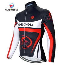 KUWOMAX-maillot de Ciclismo para hombre, camiseta de manga larga transpirable, Ropa deportiva para bicicleta, Ropa de Ciclismo de secado rápido 2024 - compra barato