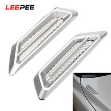 LEEPEE Car False Air Outlet Decoration Stickers Side Mesh Cover Universal Shark Gills Auto Sticker Hood Bonnet 2024 - buy cheap