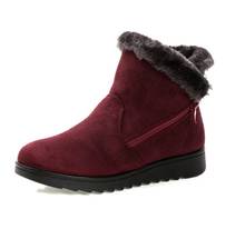 Fashion Women's Snow Boots Warm Short fur plush Winter ankle Boots Platform Ladies boots Women Comfortable Black red 2024 - buy cheap