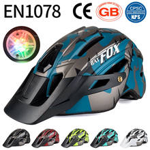 BATFOX-casco de ciclismo ligero con luz de advertencia para hombre, ultraligero, para ciclismo de montaña 2024 - compra barato