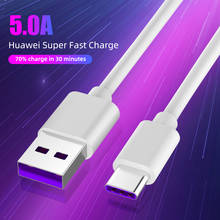 Cable USB tipo C para Huawei Mate 30 Pro P20, Cable de datos de carga rápida 5A para Samsung A50 A70 Xiaomi Redmi Note 7 2024 - compra barato