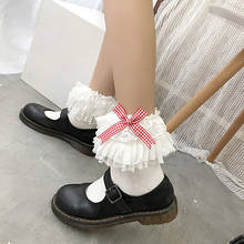 Japanese Women Lolita Socks By Hand Many Players Cake Ruffles Lace Loli Girls  Kawaii Lo Princess Sweet Maid Tube Stocking  Cos 2024 - buy cheap