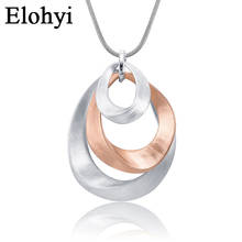 ELOHYI Long Matt Necklace for Women Vintage Statement Geometric Pendants Women Fashion Jewelry Collares Mujer Kolye Jewelry 2024 - buy cheap