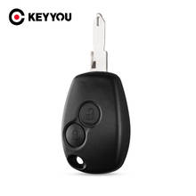 Запасной чехол KEYYOU 40x с 2 кнопками для дистанционного ключа, чехол для Renault Duster, Logan, Fluence, Clio NE73, необработанное лезвие 2024 - купить недорого
