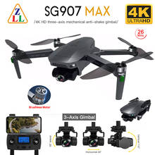 Drone sg907 max com câmera 3 eixos cardan, quadricóptero profissional sem escovas com gps, hd, 5g, wi-fi, fluxo óptico fpv, vs l900 pro 2024 - compre barato