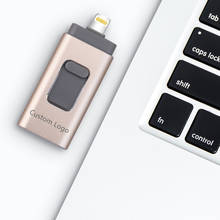 Pendrive con logotipo personalizado, 3 en 1 unidad Flash USB de 128GB, 32GB, 3,0 Cle, 64GB, para iPhone /Android/Tablet PC 2024 - compra barato