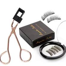 1Pair Quantum Magnet False Eyelashes Set Magnetic Eyelash Curler Soft Magnetic False Eyelashes Easy To Wear Magnetic Fake Lashes 2024 - buy cheap