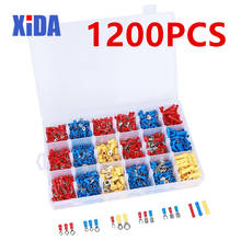 1200Pcs Assorted Crimp Terminals Set Kits Insulated Electrical Wiring Connectors Insulated Cord Pin End Terminal Kit 2024 - buy cheap