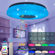LED Wireless Bluetooth Speaker Loundspeaker Player with APP + Remote Control RGB Dimmable Ceiling Light Panel Lamp For Bedroom 2024 - buy cheap