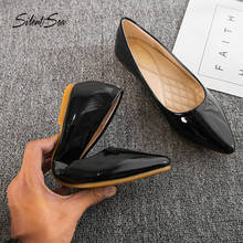 Silentsea-zapatos de tacón plano sin cordones para mujer, calzado informal con punta puntiaguda, talla 33-43 2024 - compra barato