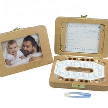 Деревянная коробка для хранения детских зубов, органайзер для хранения молочных зубов для мальчиков и девочек, коробка для сбора зубов, детские сувениры, искусственный подарок 2024 - купить недорого
