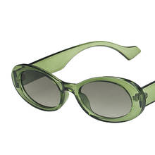 Овальные Солнцезащитные очки для мужчин и женщин, зеленые, розовые, желтые линзы, защита UV400, модные дизайнерские очки 2024 - купить недорого