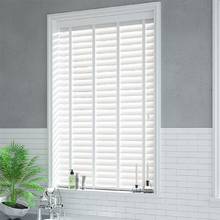 Wood Blinds Real Basswood Shutter Timber Shades Window Wooden Venetian 50mm Slat (Easy Pull) Customized Size Manual Or Electric 2024 - buy cheap
